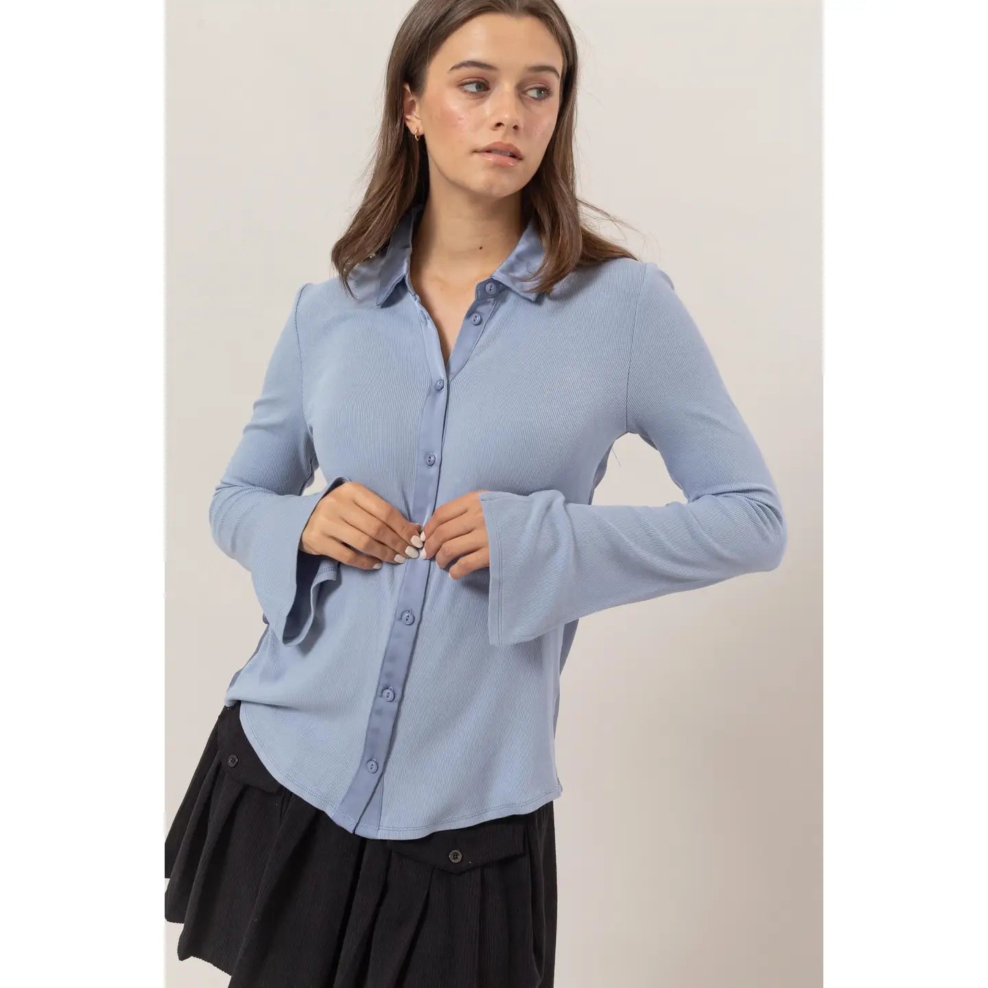 MELBA MEXID MEDIA TOP | PALE BLUE