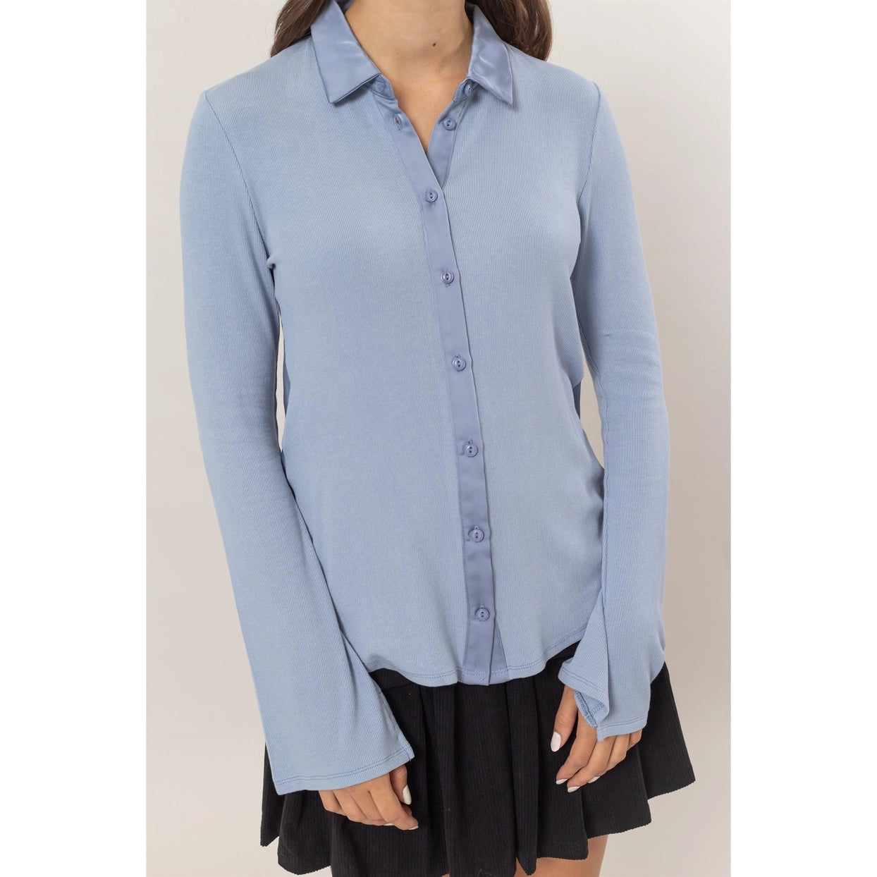 MELBA MEXID MEDIA TOP | PALE BLUE