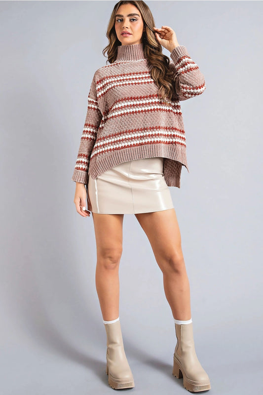 MERCY FAUX LEATHER LATEX MINI SKIRT