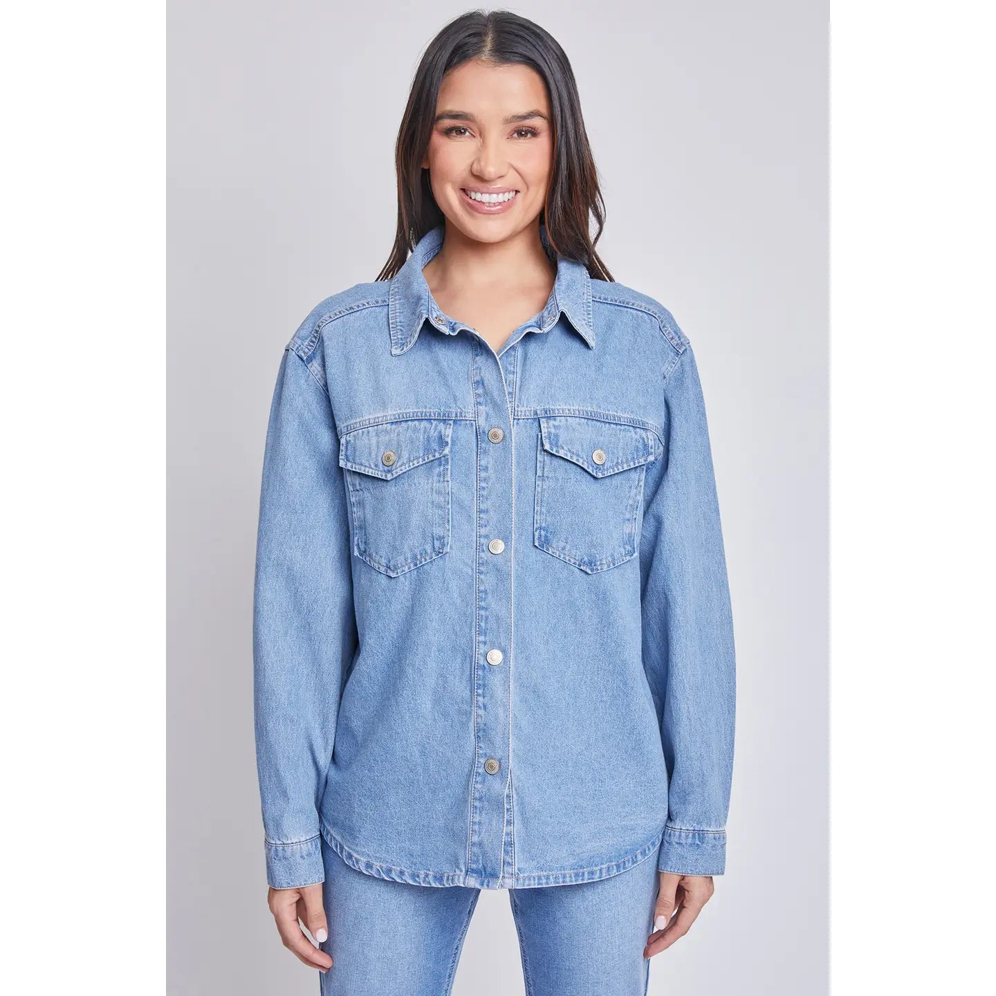 MISSY DENIM SHACKET | MEDIUM WASH