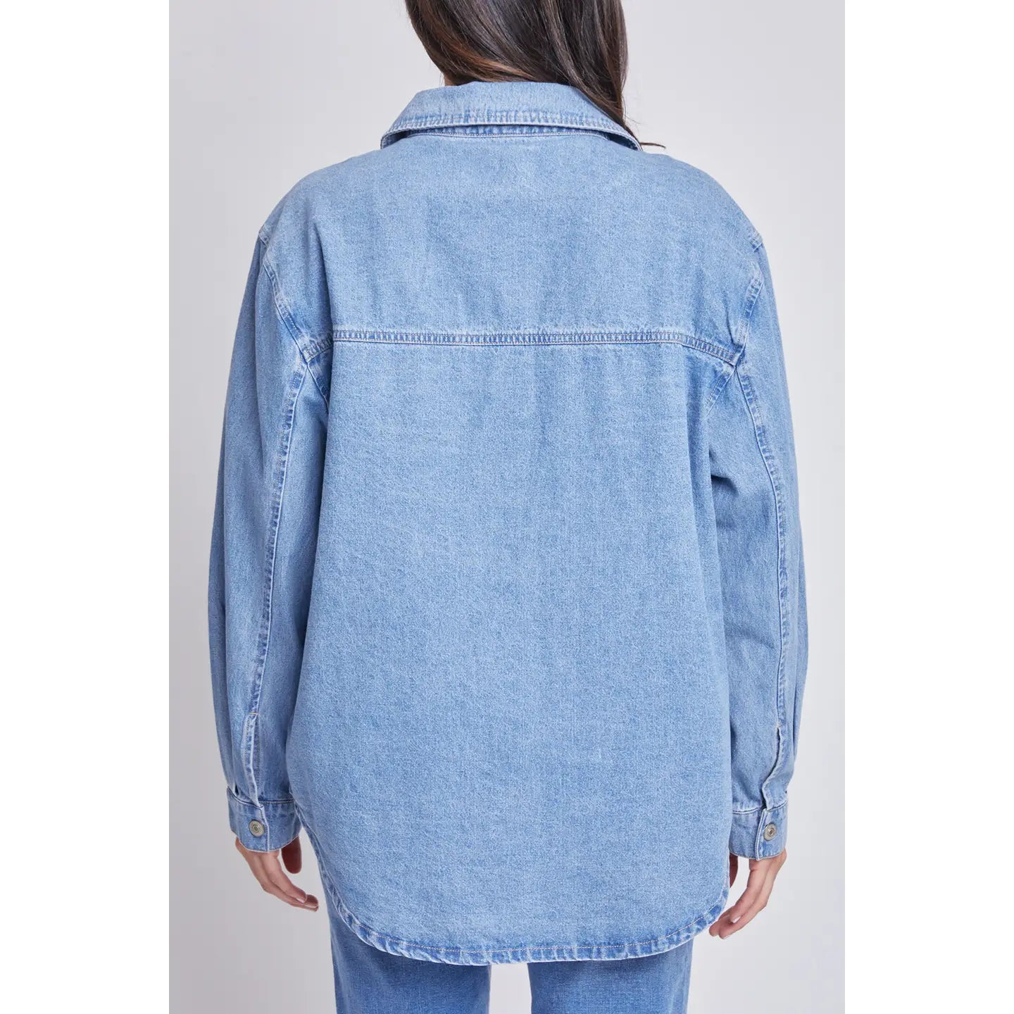 MISSY DENIM SHACKET | MEDIUM WASH