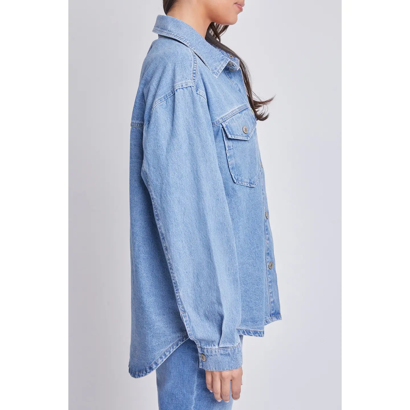 MISSY DENIM SHACKET | MEDIUM WASH