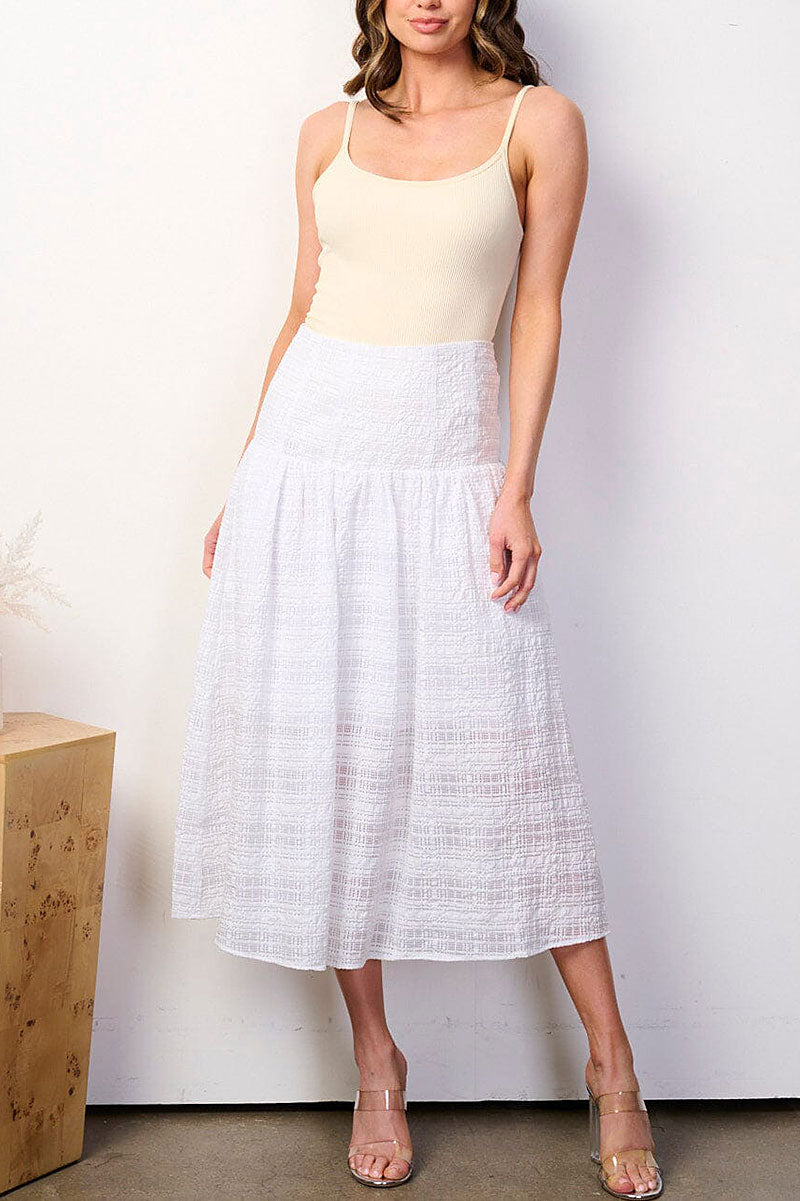 MONTY LINEN BLEND MIDI SKIRT