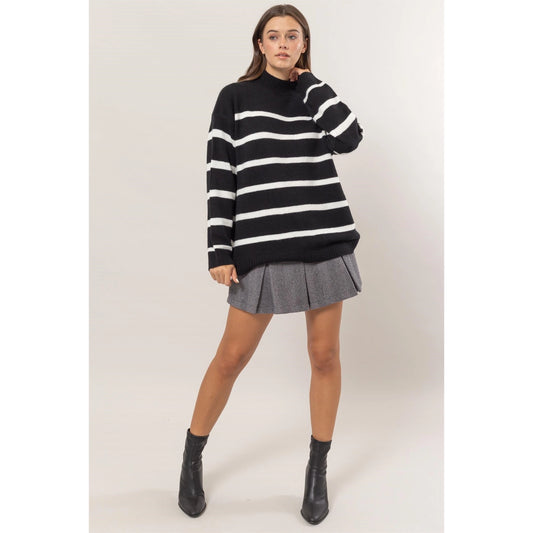 RACHELLE STRIPED OVERSIZED SWEATER