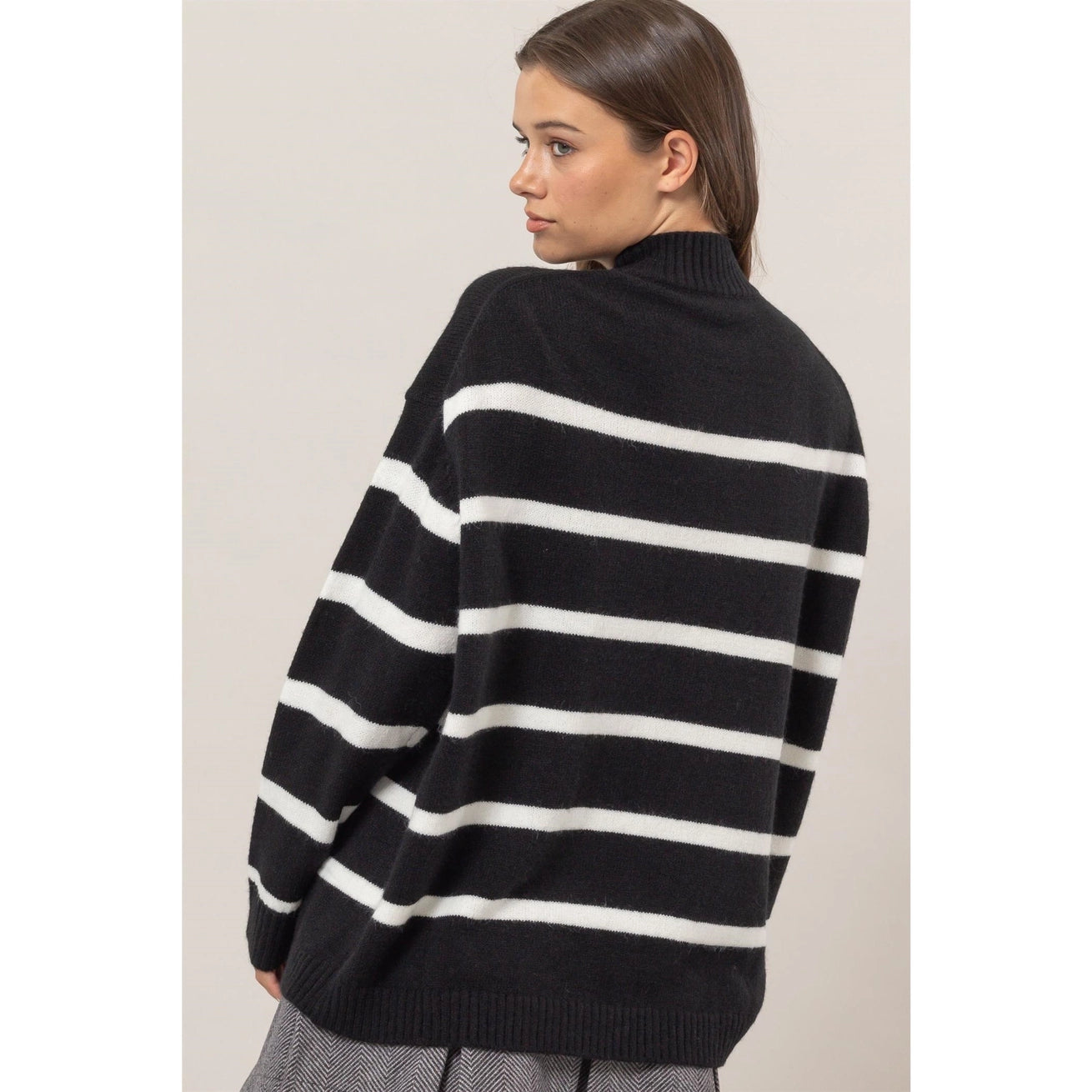 RACHELLE STRIPED OVERSIZED SWEATER