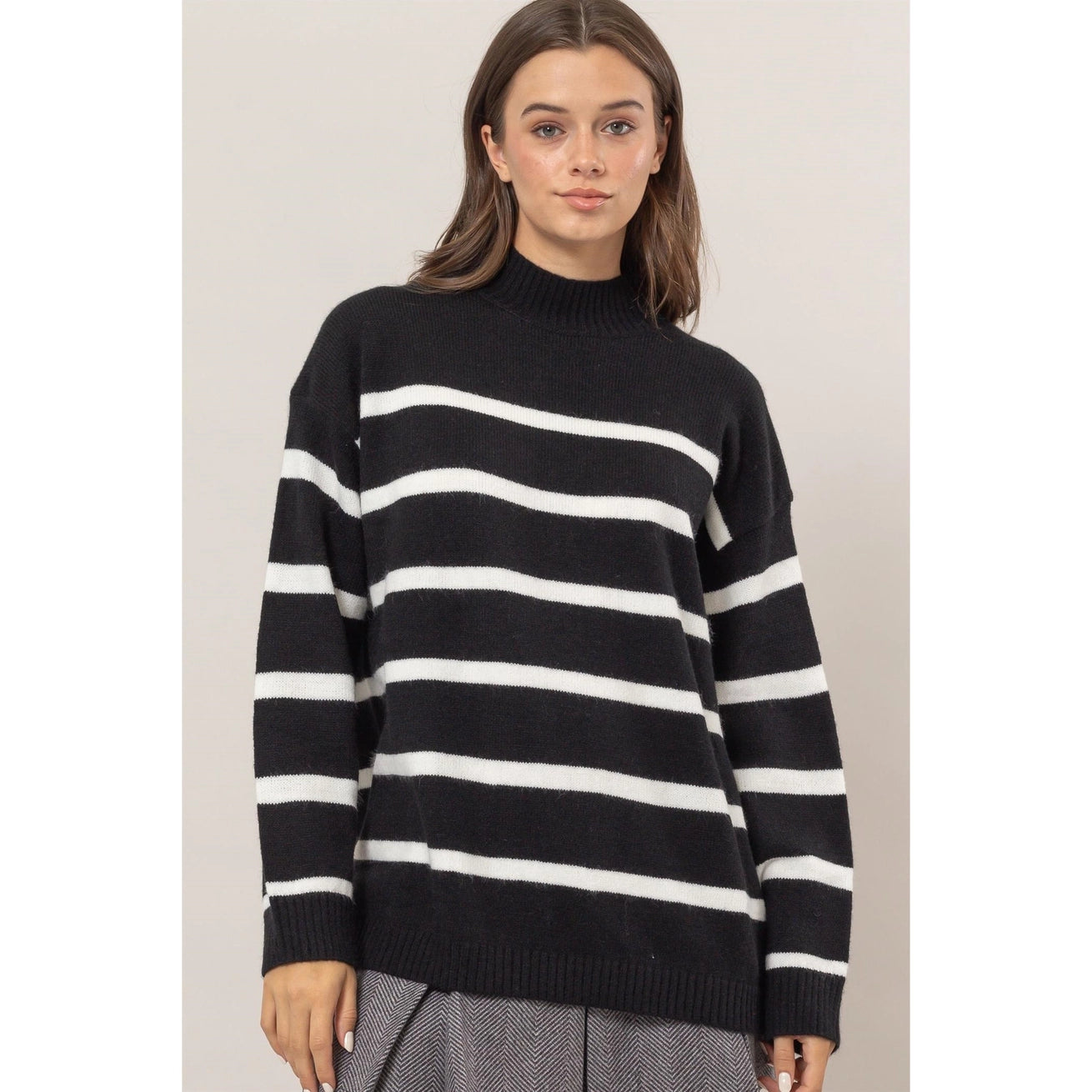 RACHELLE STRIPED OVERSIZED SWEATER