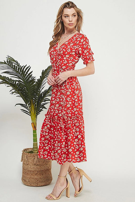 RIANNE FLORAL MIDI DRESS