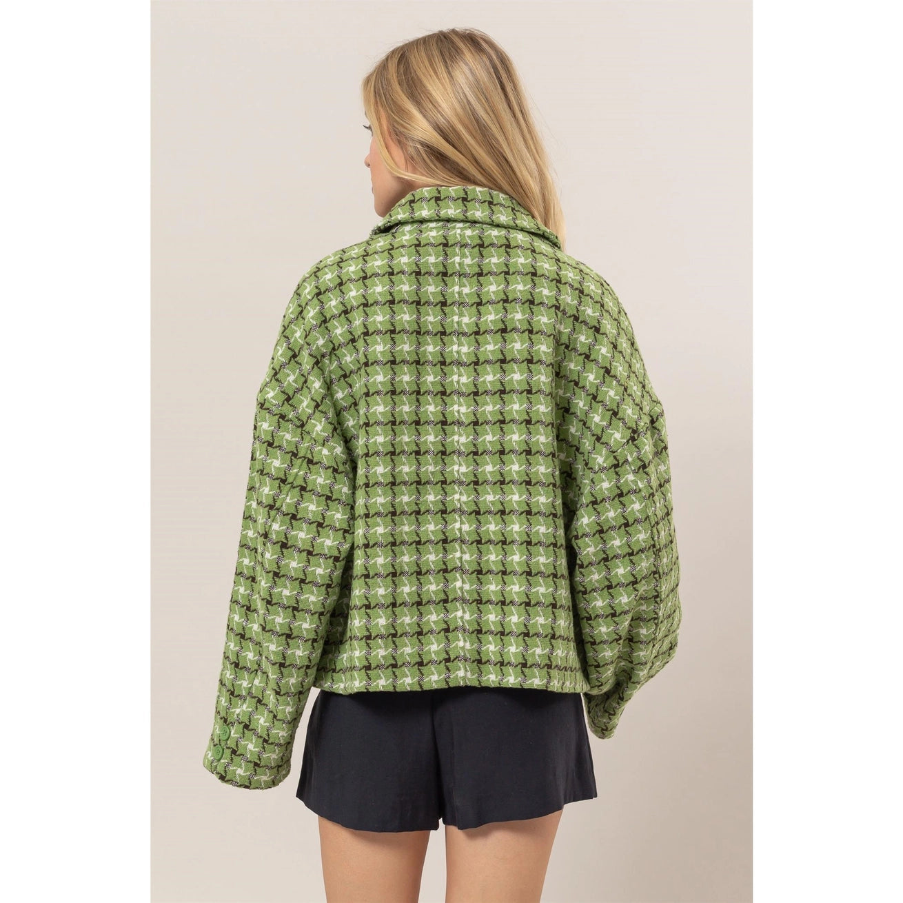 RORY TWEED PLAID OVERSIZED JACKET