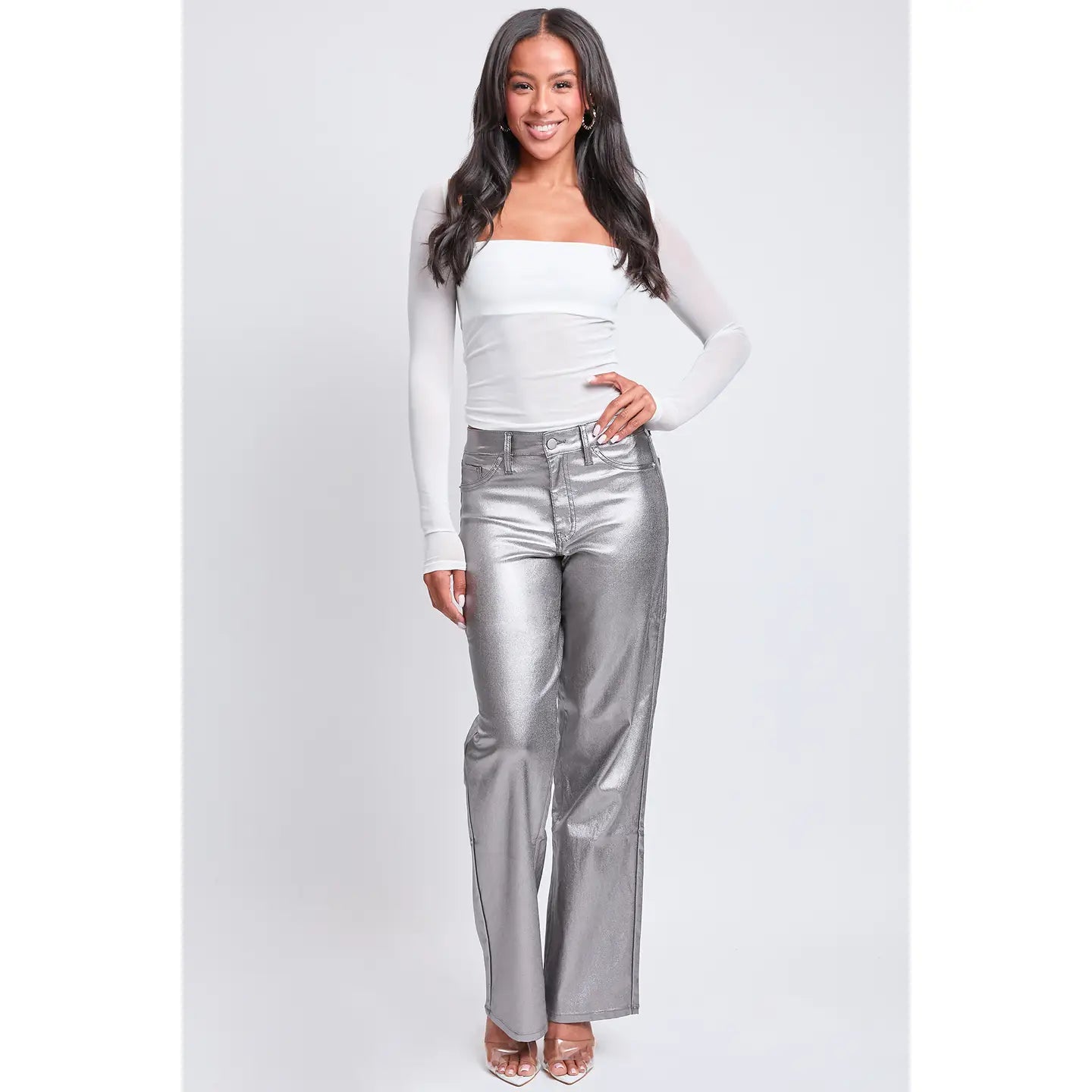 SAMSON WIDE LEG METALLIC PANTS