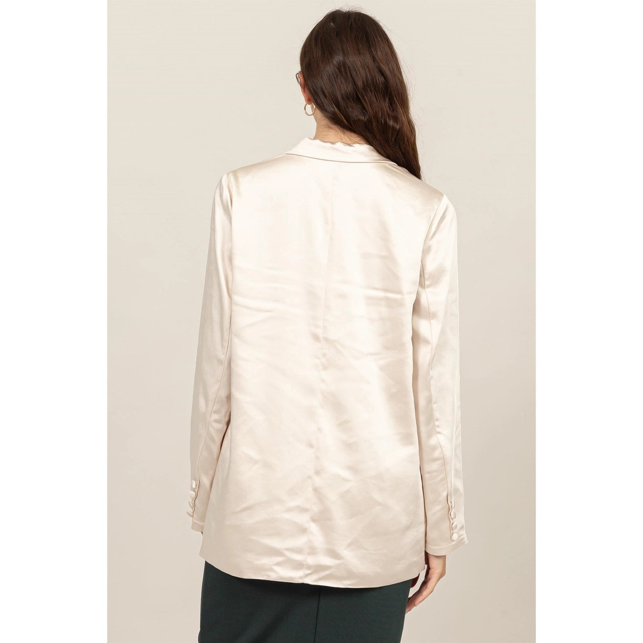 SAYLOR OVERSIZED SATIN BLAZER