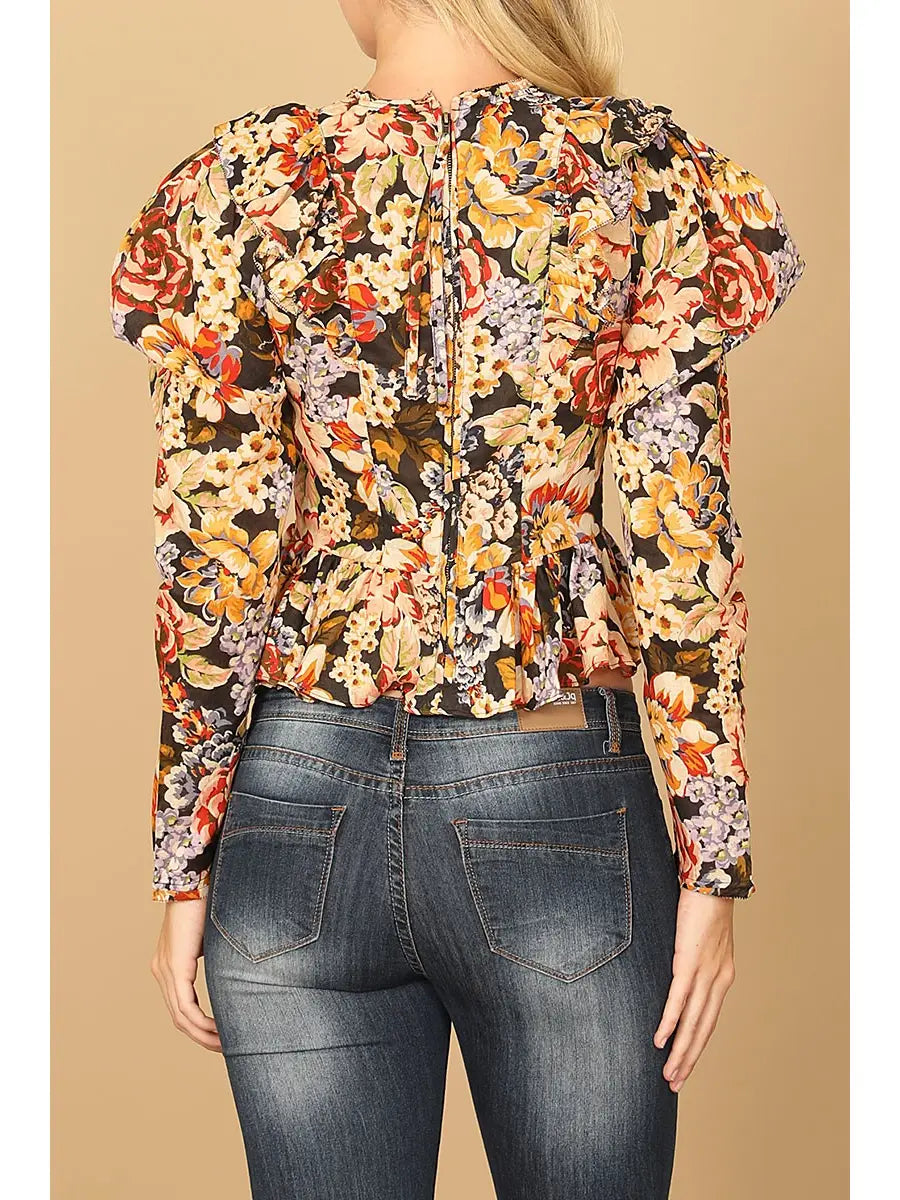 STASSI FLORAL TOP