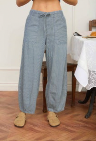 ALEXIA STRIPED DENIM PANTS