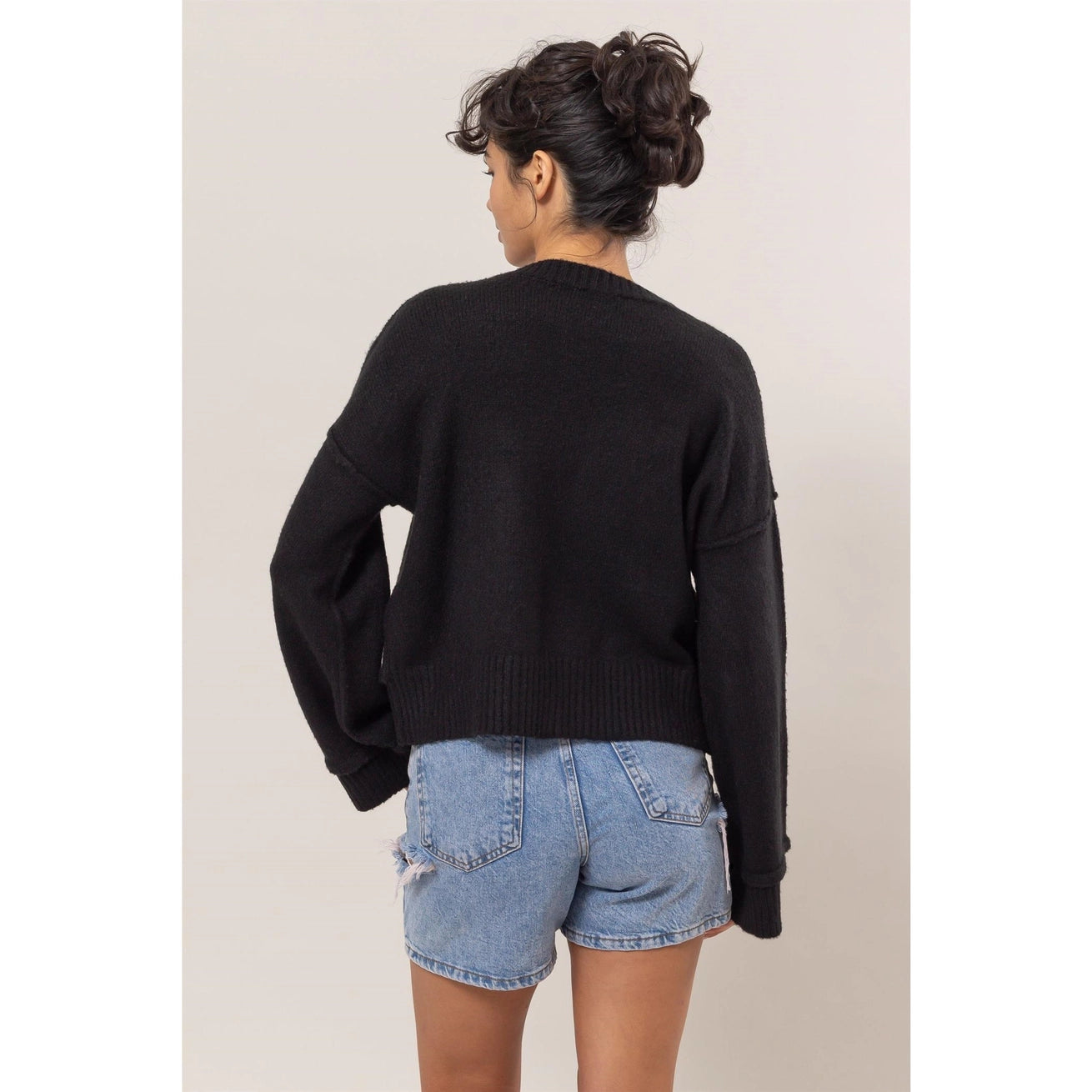 TASHA WIDE SLEEVE OVERSIZED SWEATER