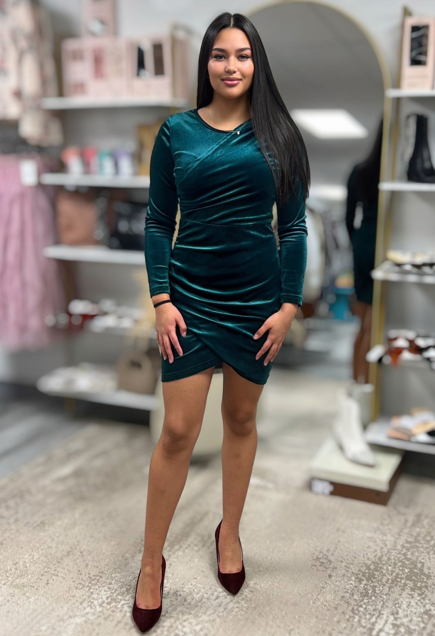 VINNY VELVET MINI DRESS