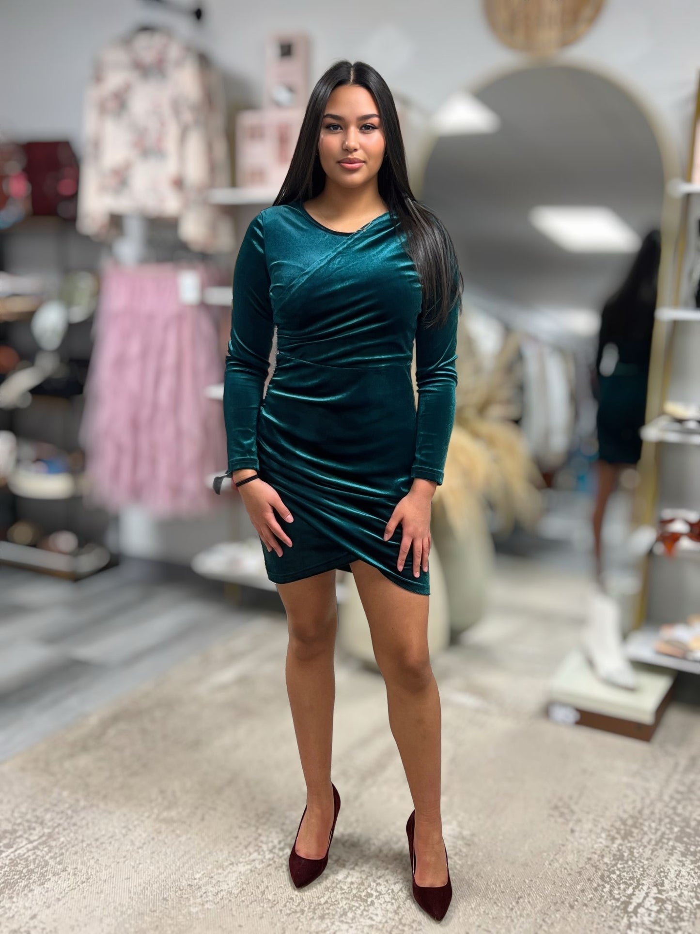 VINNY VELVET MINI DRESS