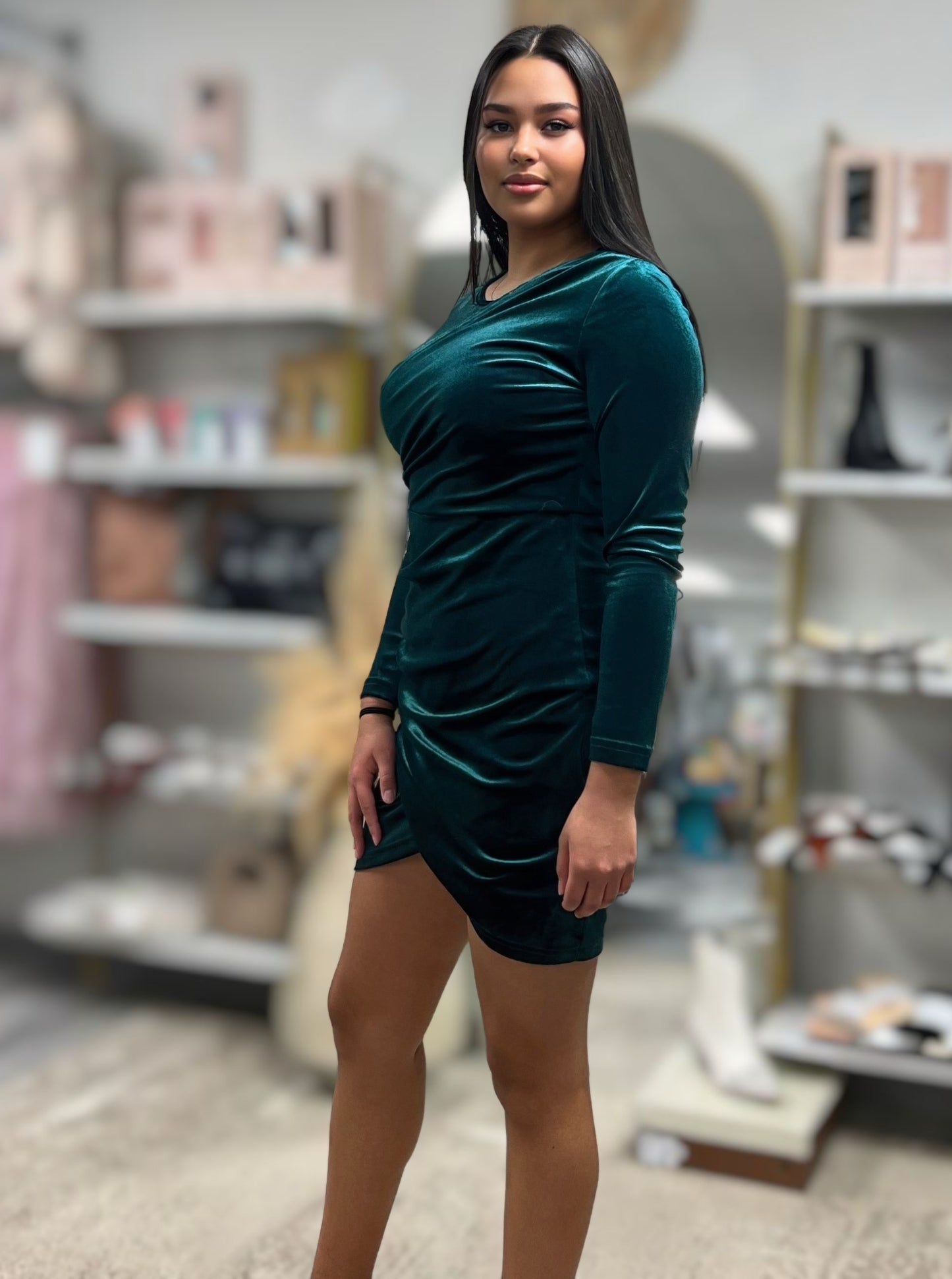 VINNY VELVET MINI DRESS