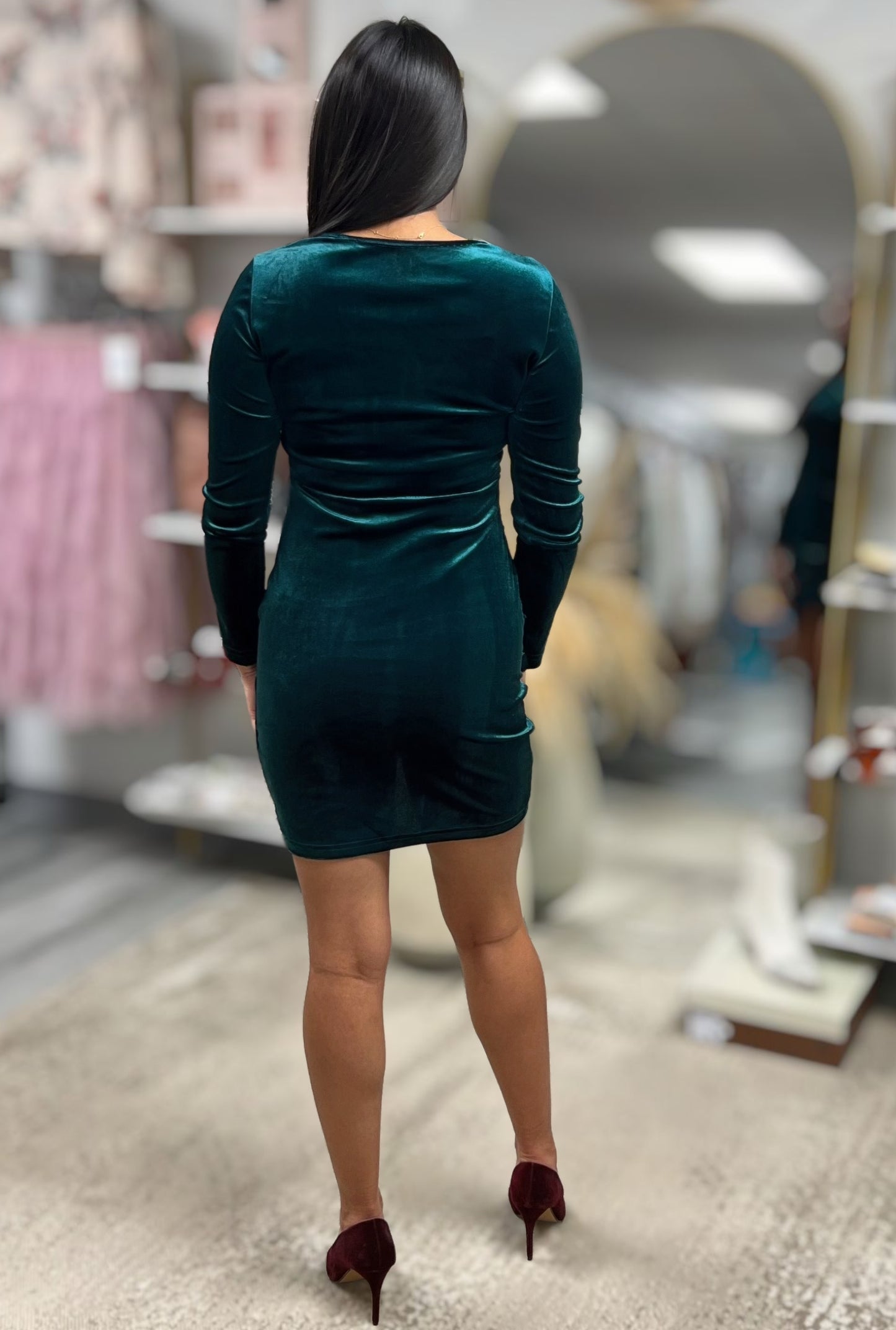 VINNY VELVET MINI DRESS