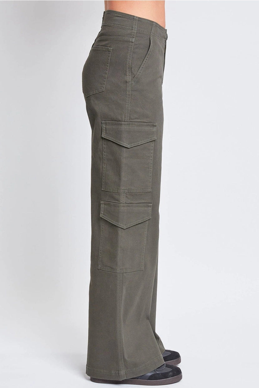 GRAYSON HIGH RISE WIDE LEG CARGO PANTS