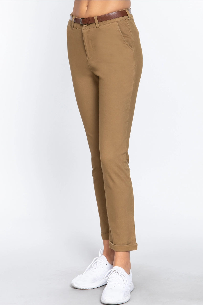 CALLEE TWILL PANTS WITH BELT