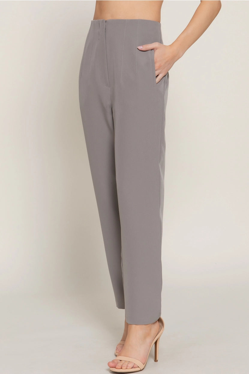 ZANDER HIGH WAIST PANTS | GREY