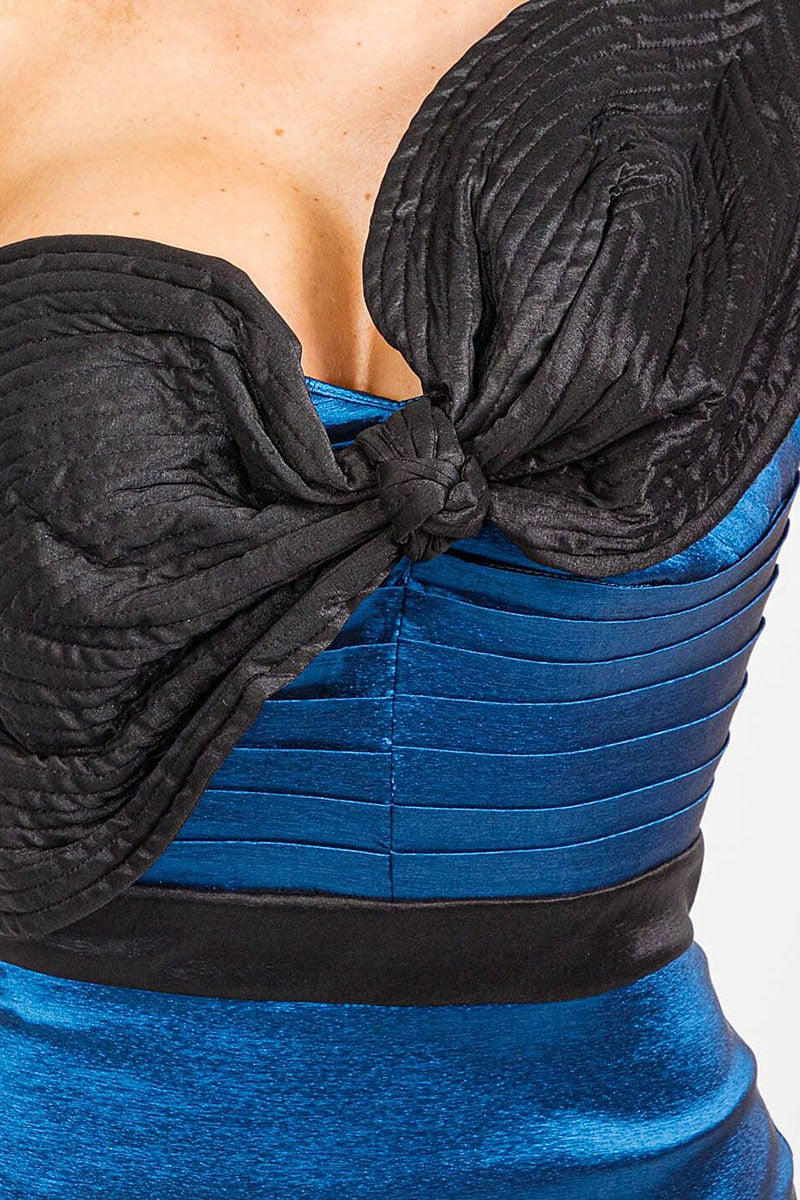 DELVINE RUFFLE HEM GOWN