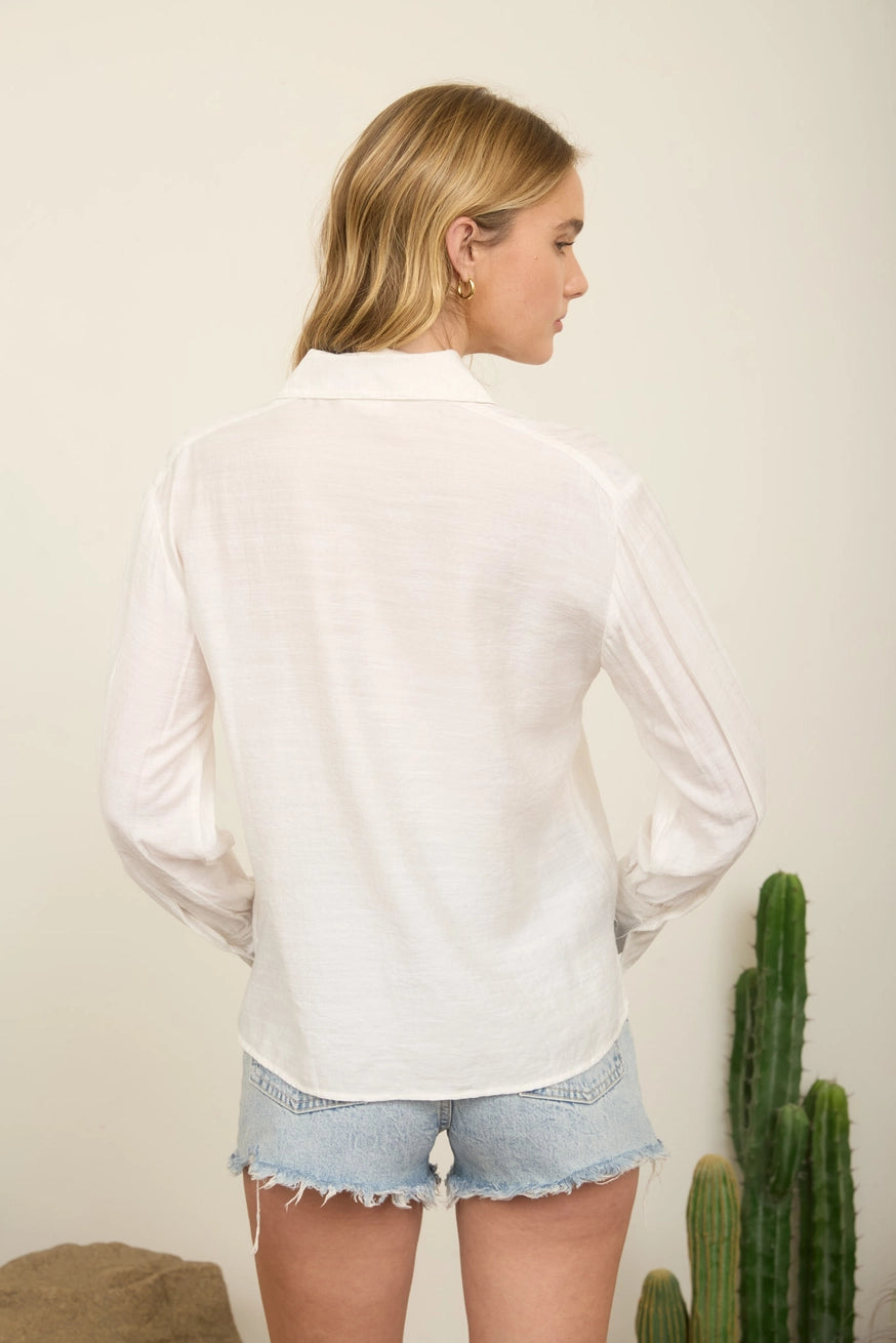 SLOANE BUTTON DOWN SHIRT | WHITE