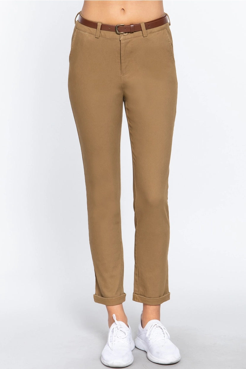 CALLEE TWILL PANTS WITH BELT
