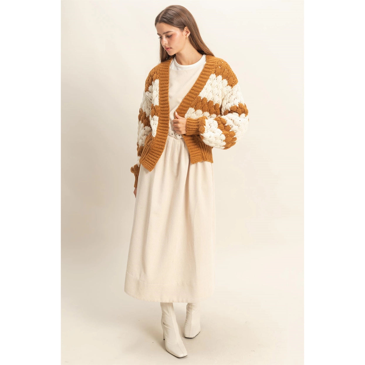 JAQUIE CHUNKY KNIT CARDIGAN