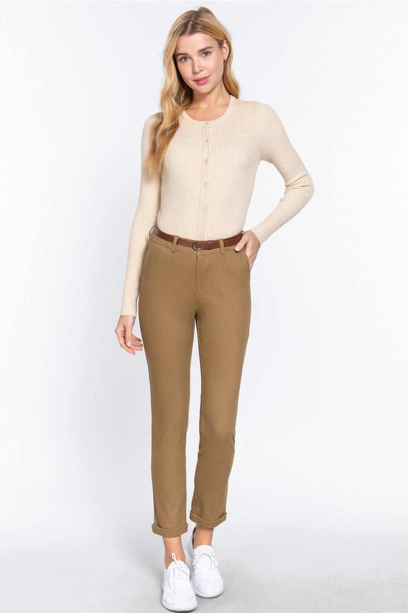 CALLEE TWILL PANTS WITH BELT
