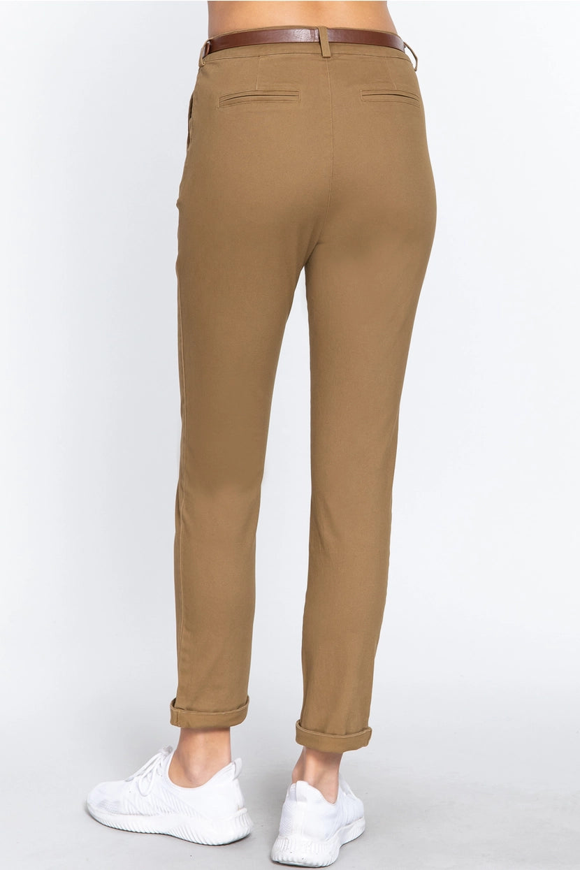 CALLEE TWILL PANTS WITH BELT