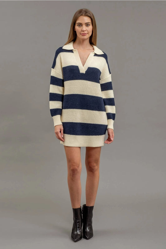 JOVELLE SWEATER DRESS | NAVY