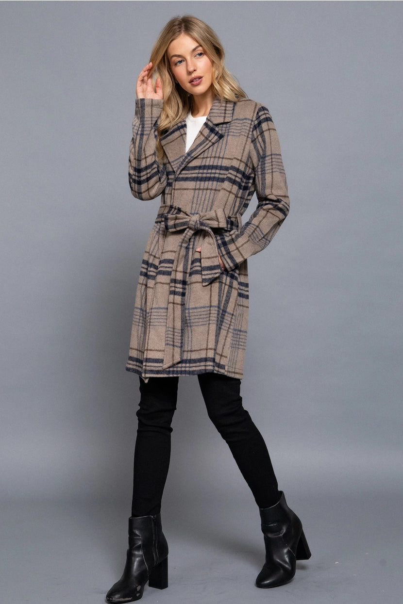 KENADIE BELTED PALID COAT
