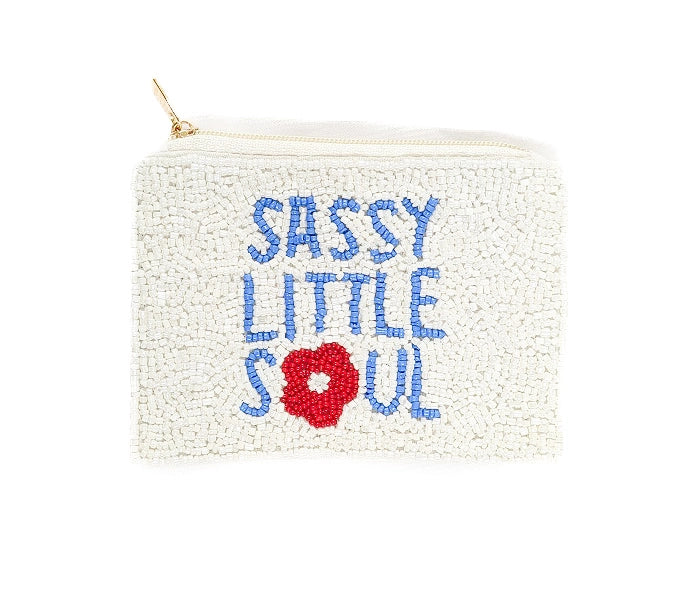 SASSY LITTLE SOUL BEADED COIN PURSE