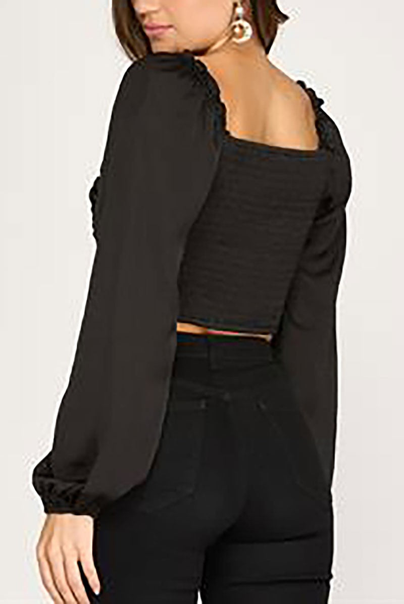 JONA SATIN RUCHED DETAIL TOP