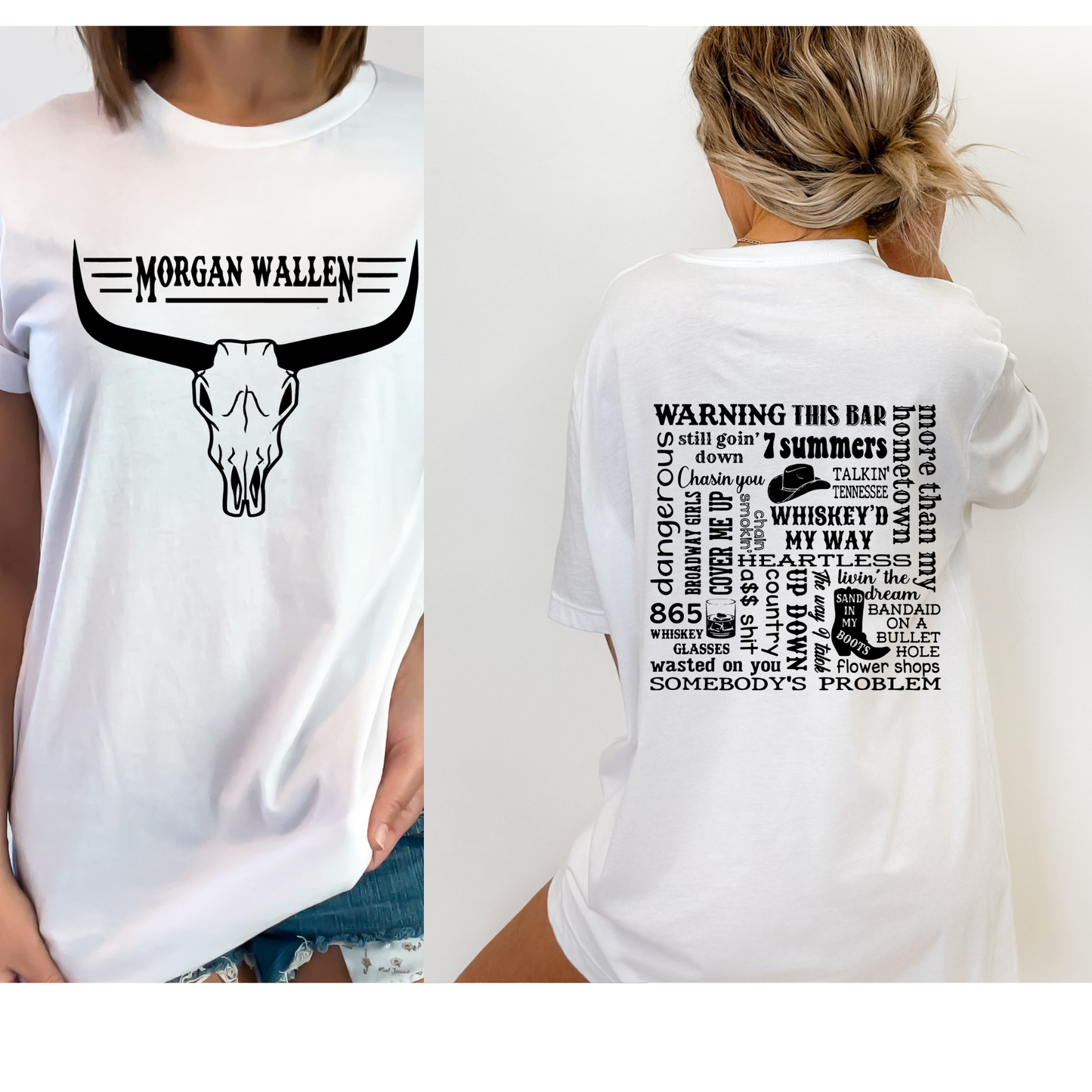 Morgan Wallen Front/Back Design Crewneck T Shirt