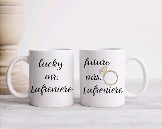 Personalized Future Mr. and Mrs. 11oz Ceramic Coffee Mug