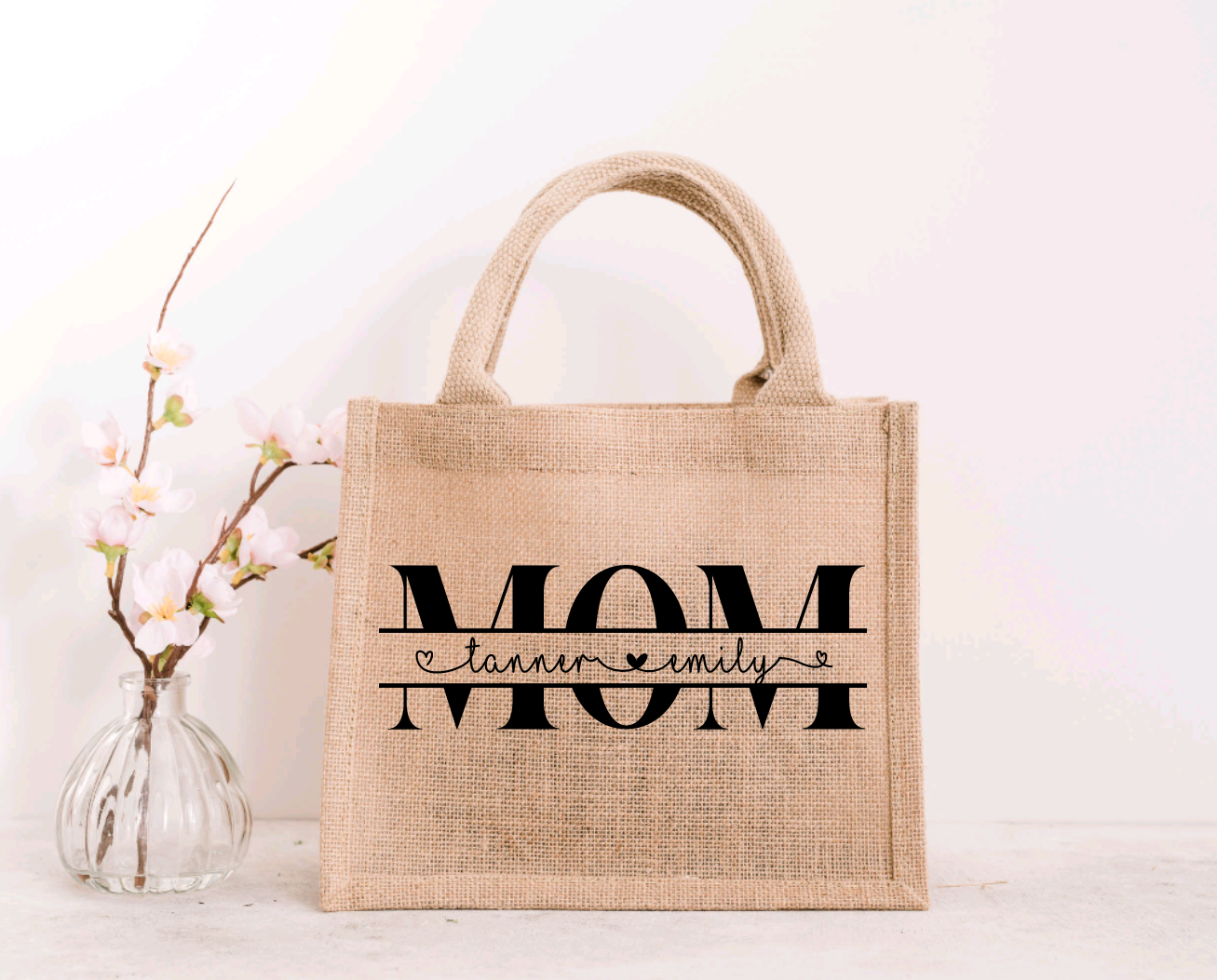 Personalized Canvas Tote Bag with Name, Graduation gift, beach bag