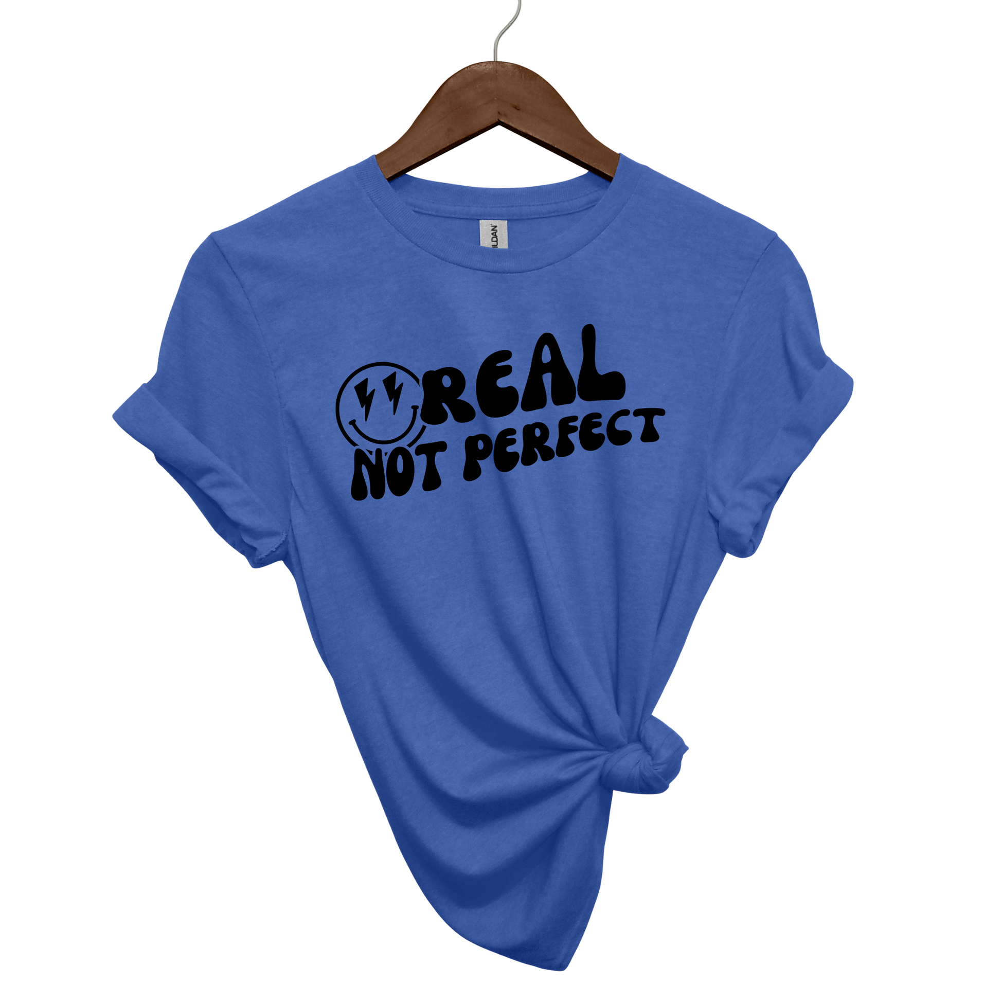 Real, Not Perfect Crewneck T Shirt heather royal