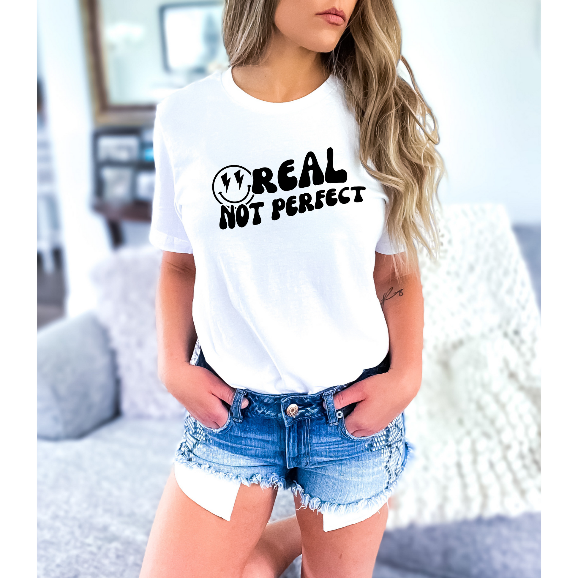 Real, Not Perfect Crewneck T Shirt