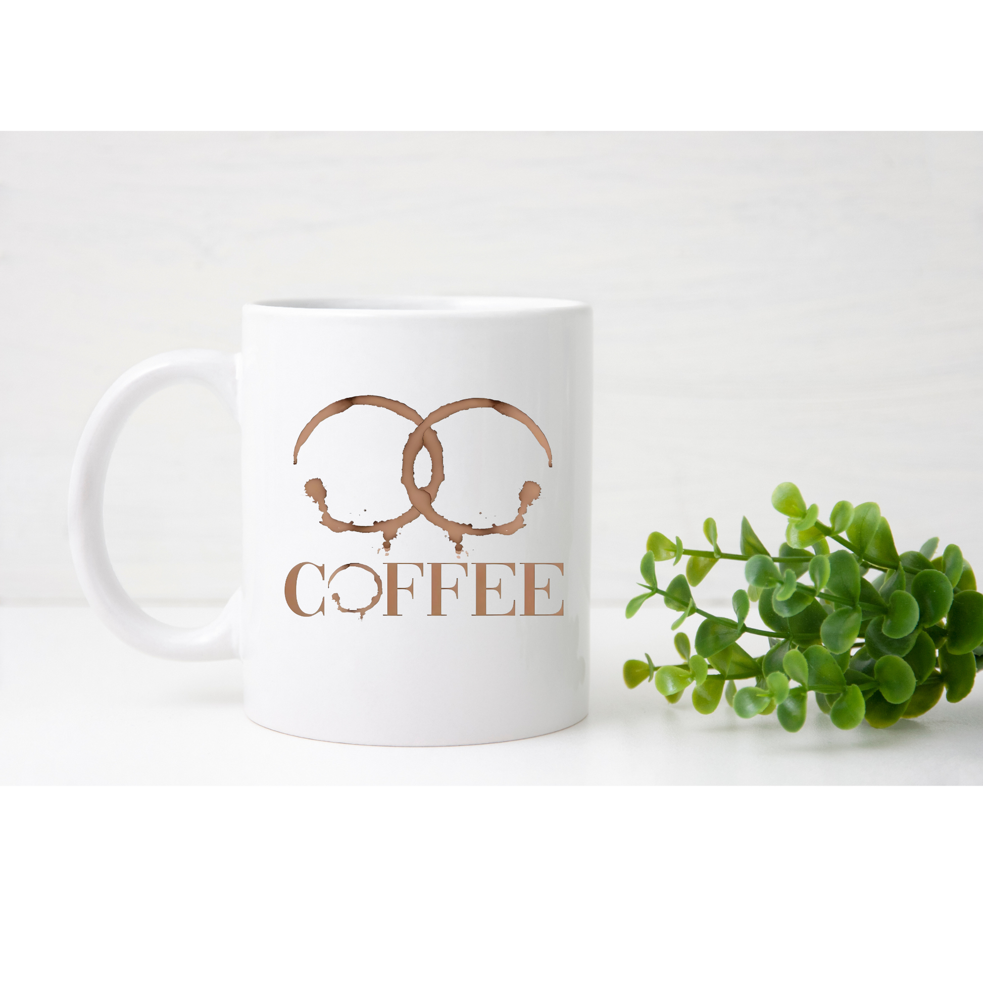 Coffee Stained Design 11oz Ceramic Coffee Mug